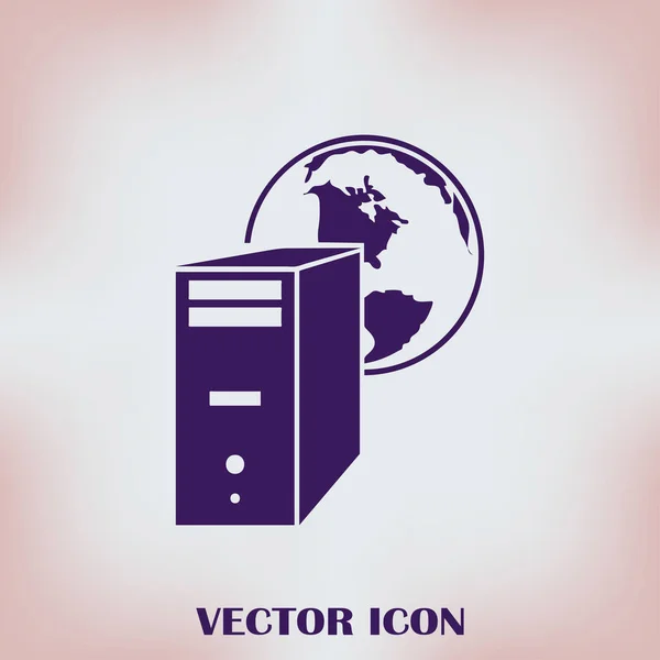 Ikona monitora komputerowego. Płaski symbol PC. Ilustracja wektora, EPS10. — Wektor stockowy