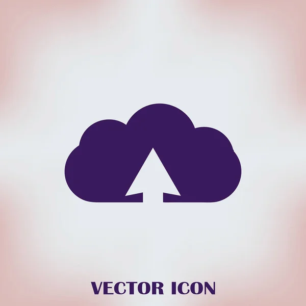 Subir icono nube de datos — Vector de stock