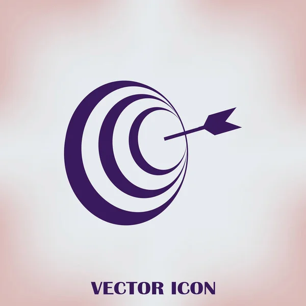 Векторна ціль зі стрілкою веб-піктограмою — стоковий вектор