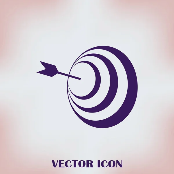 Векторна ціль зі стрілкою веб-піктограмою — стоковий вектор