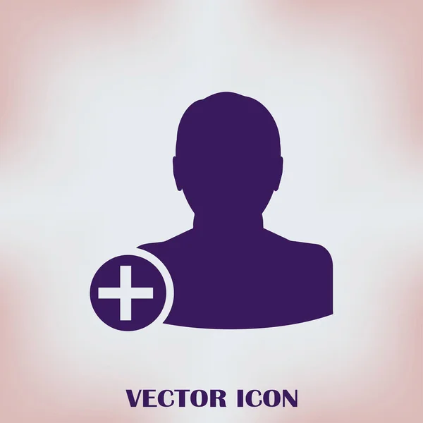 Añadir icono de amigo. Vector Eps 10 — Vector de stock