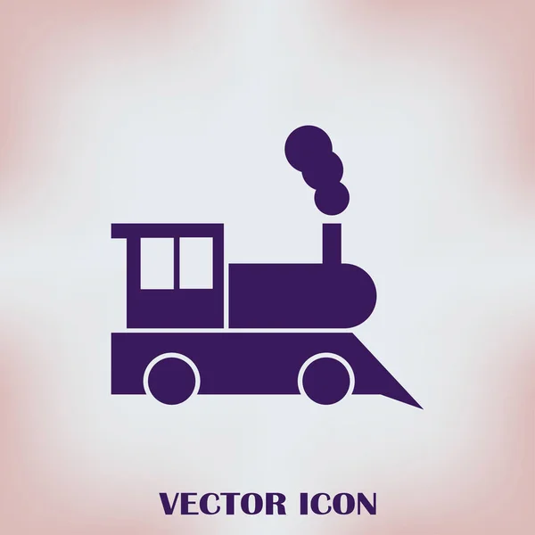 Icône du train : vieux pictogramme classique de locomotive à vapeur — Image vectorielle