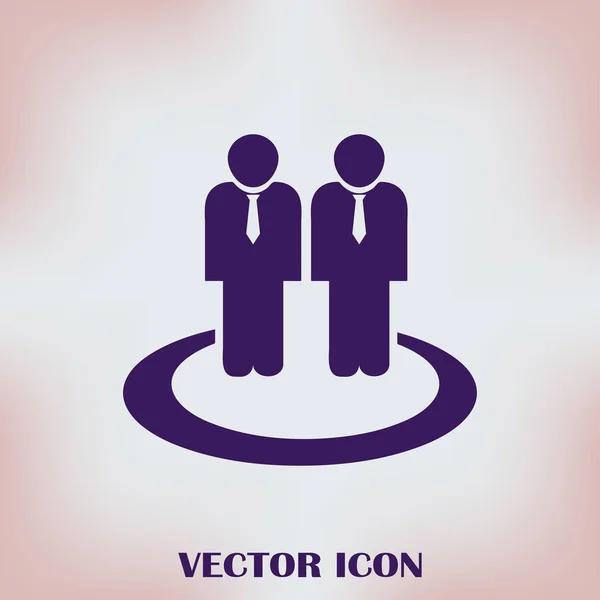 People Icon in trendy flat style. Знак толпы. Символ пользователя для дизайна сайта, логотипа, приложения, пользовательского интерфейса. Векторная иллюстрация — стоковый вектор