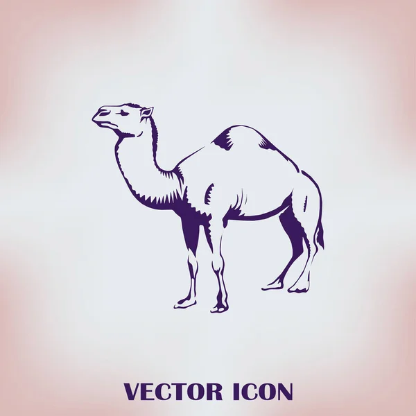Illustration vectorielle silhouette icône chameau — Image vectorielle
