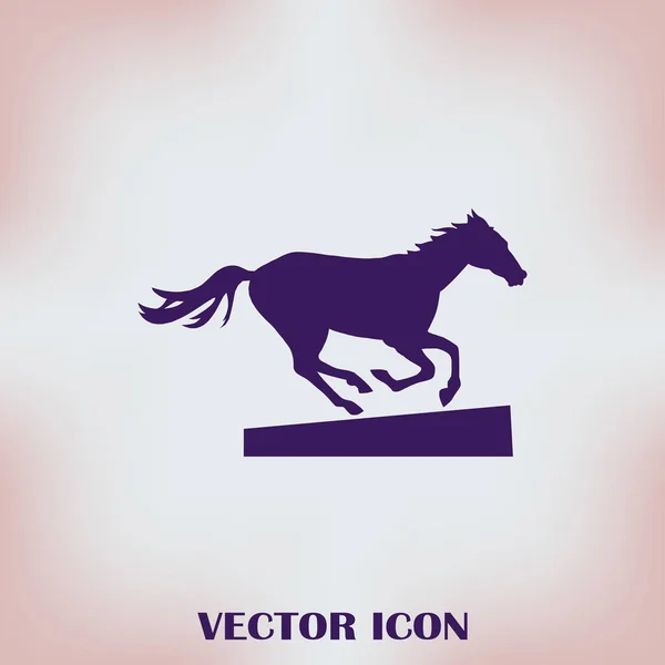 Silhouette de cheval en marche. Illustration vectorielle . — Image vectorielle