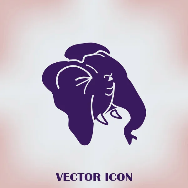 Silhouette Elefant. Webikone — Stockvektor