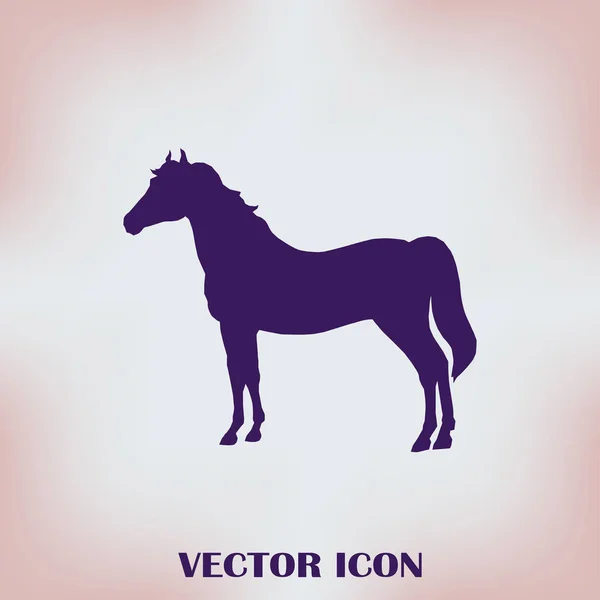 Kör häst siluett. Vektorillustration. — Stock vektor