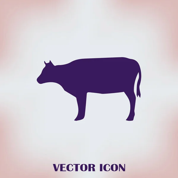 Silhouette de vache. Icône vectorielle . — Image vectorielle