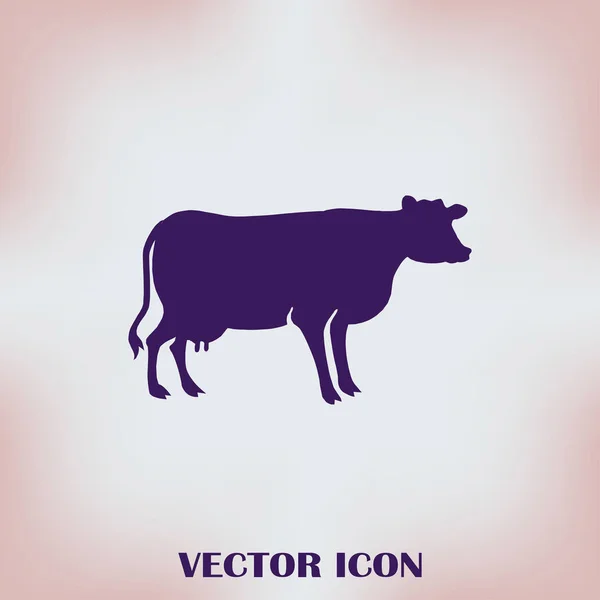 Silhouette de vache. Icône vectorielle . — Image vectorielle