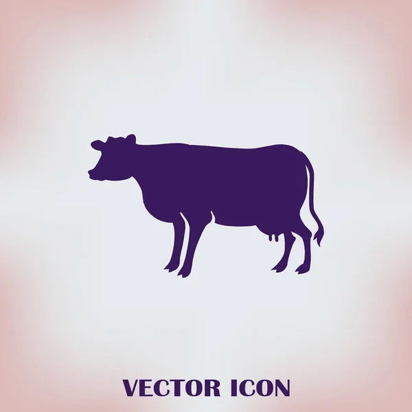 Silhouette de vache. Icône vectorielle . — Image vectorielle