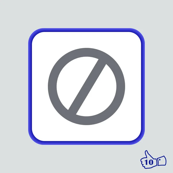 Signo de prohibición o ningún vector de signo aislado — Archivo Imágenes Vectoriales