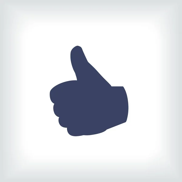 Thumbs up icon, vector illustration. Плоский дизайн — стоковый вектор