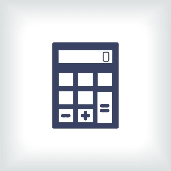 Icono de la calculadora, ilustración vectorial. estilo de diseño plano — Vector de stock