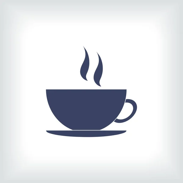 Taza de café vector icono — Vector de stock
