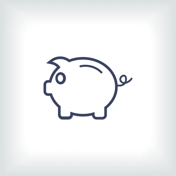 Piggy Bank vector ícone, Web site, UI. EPS10 — Vetor de Stock