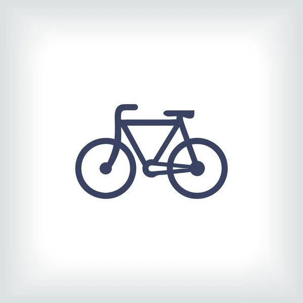 Silueta única bicicleta icono de montaña aislado en color negro vector ilustración — Vector de stock