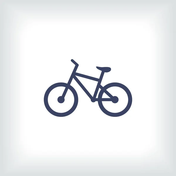 Ícone de montanha de bicicleta de silhueta única isolado na ilustração vetorial de cor preta — Vetor de Stock
