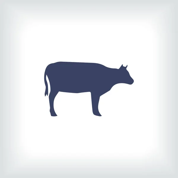 Silhouette di mucca. Icona del vettore . — Vettoriale Stock