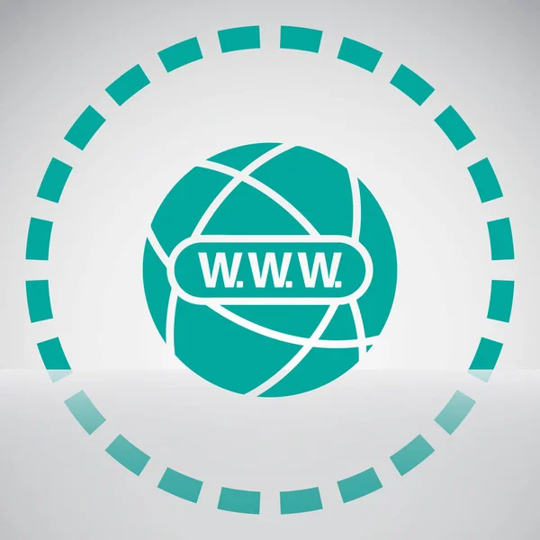 World wide web simgesi. Küre. Düz tasarım kümesi. Teşekkür ederim şerit. Vektör — Stok Vektör