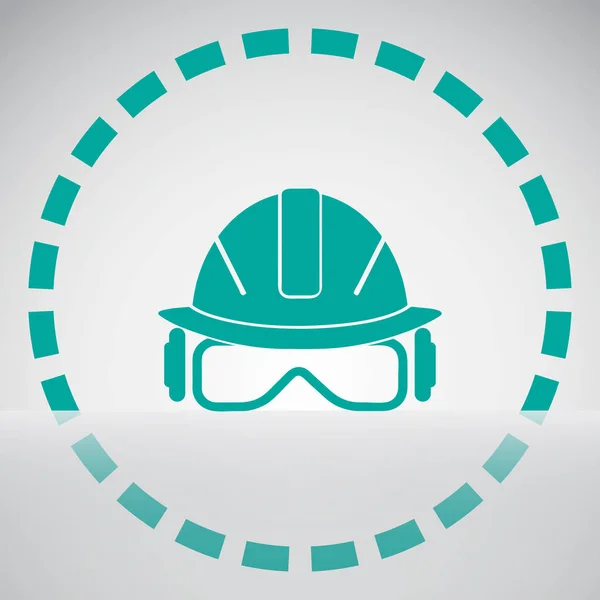 Ilustração vetorial de um web ícones capacete de segurança, chapéu duro — Vetor de Stock