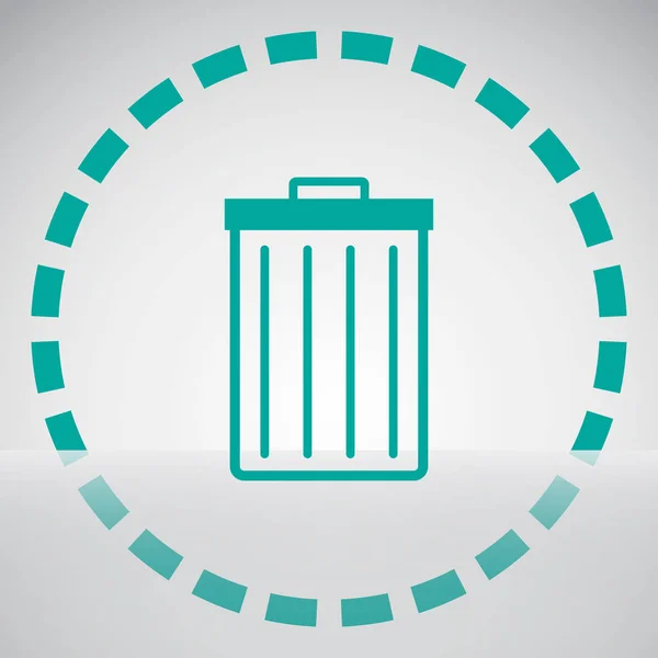 Vector cesta de basura icono — Vector de stock