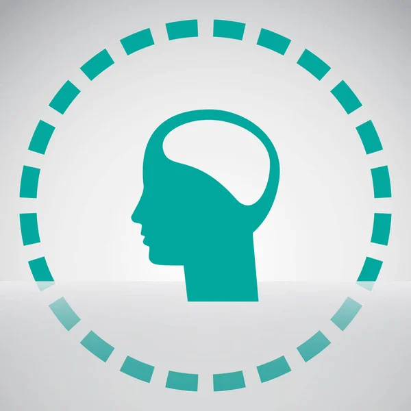Människans huvud och brainsilhouette — Stock vektor