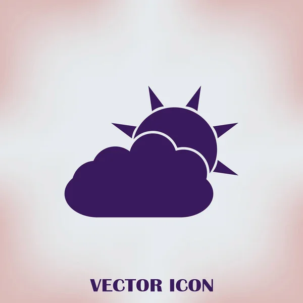 Web icon. Sun and clouds Vector Graphics
