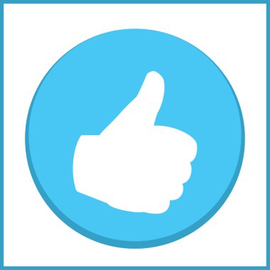 Simge, düz simge vektör çizim vektör başparmak.