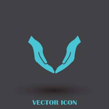 eller simge vektör, düz tasarım en iyi vektör simgesi