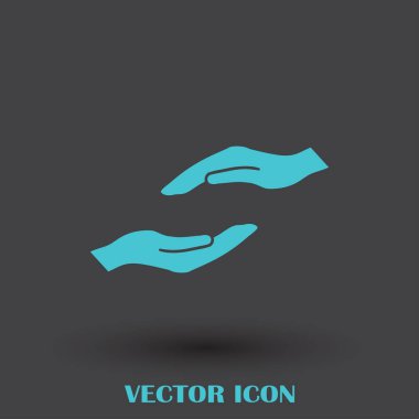 eller simge vektör, düz tasarım en iyi vektör simgesi