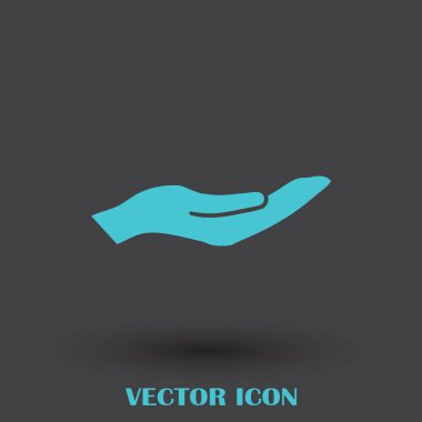 eller simge vektör, düz tasarım en iyi vektör simgesi