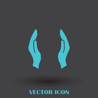 eller simge vektör, düz tasarım en iyi vektör simgesi