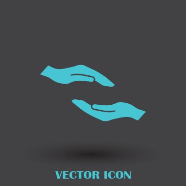 eller simge vektör, düz tasarım en iyi vektör simgesi