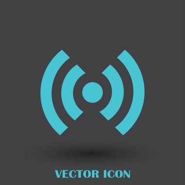 WiFi simge vektör, kablosuz Internet işareti, düz stil grafik ve web tasarımı için