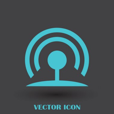 WiFi simge vektör, kablosuz Internet işareti, düz stil grafik ve web tasarımı için