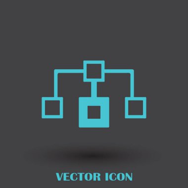 Akış şeması simge vektör.