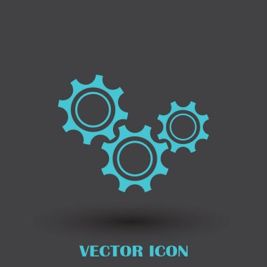 antika arka plan vektör sanat ile dişli simgesini