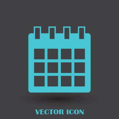 Takvim izole düz Web telefon simgesini