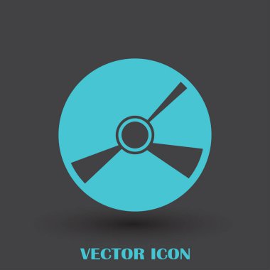 CD simgesini düz vektör