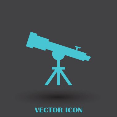 Teleskop web vektör simgesi