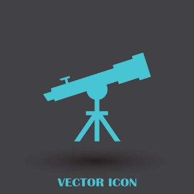 Teleskop web vektör simgesi