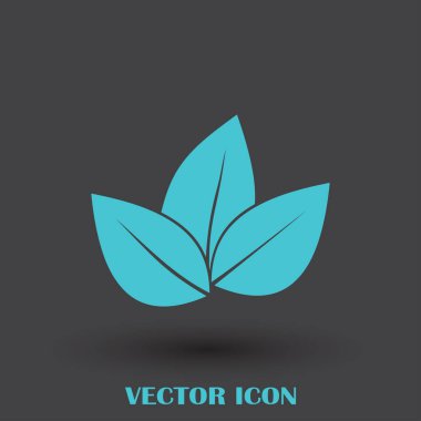 Yaprak ikonu vektör illüstrasyonu