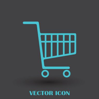 Alışveriş sepeti ikonu. vektör illüstrasyonu