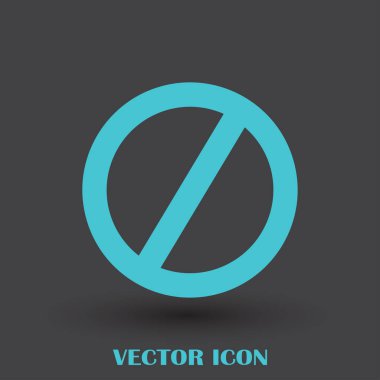 Hiçbir işaret düz simgesi