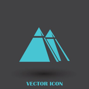 Piramit vektör web simgesi