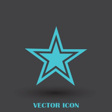 Yıldız izole düz Web telefon simgesi