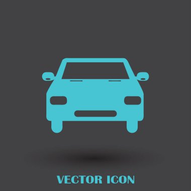 Araba icon.car simge vektör. Vektör çizim.