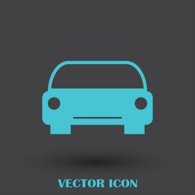 Araba icon.car simge vektör. Vektör çizim.