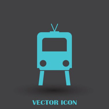 Tren simge vektör düz tasarımı