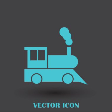 Tren simge vektör düz tasarımı